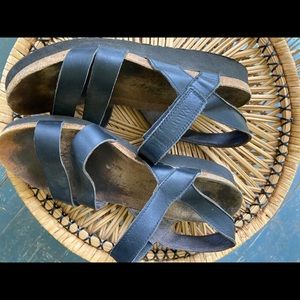 Matte Black Leather Kayla Sandals by Naot